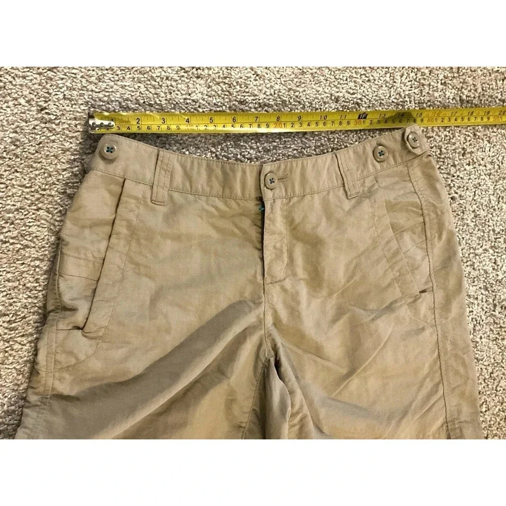 Eddie Bauer Sport Shorts Womens Beige Cargo Pocket Size 2